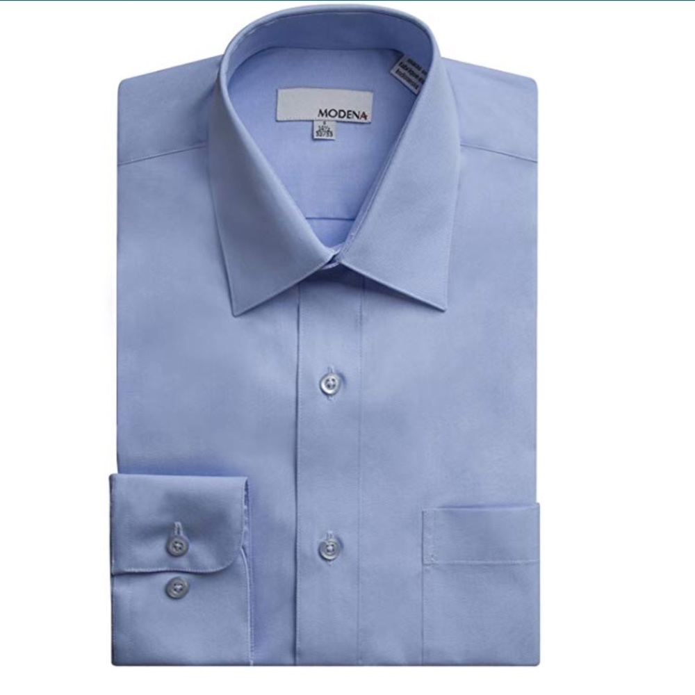 Men’s Blue Long Sleeve Dress Shirt Sz 18, 34/35